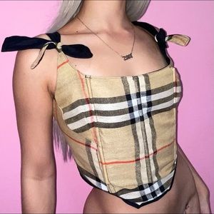 🖤 Re-Worked Burberry Corset Top 🖤